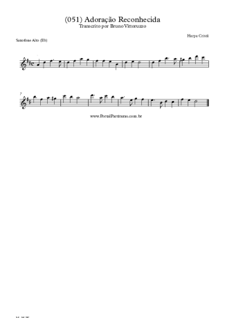 Harpa Cristã  score for Alto Saxophone