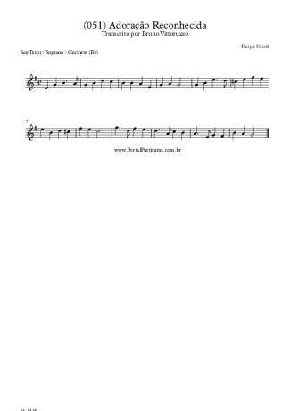 Harpa Cristã  score for Tenor Saxophone Soprano (Bb)