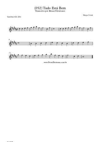 Harpa Cristã  score for Alto Saxophone