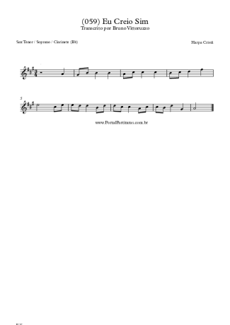 Harpa Cristã  score for Clarinet (Bb)