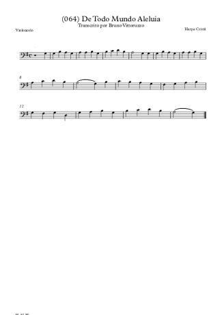 Harpa Cristã (064) De Todo O Mundo Aleluia score for Cello