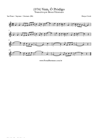 Harpa Cristã  score for Clarinet (Bb)