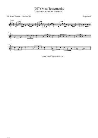 Harpa Cristã  score for Tenor Saxophone Soprano (Bb)