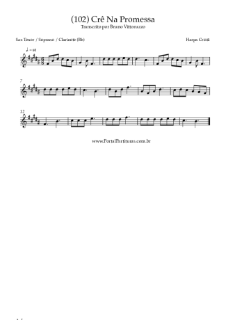 Harpa Cristã  score for Tenor Saxophone Soprano (Bb)