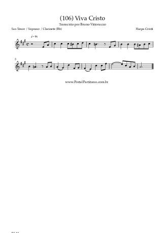 Harpa Cristã  score for Tenor Saxophone Soprano (Bb)