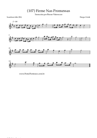 Harpa Cristã  score for Alto Saxophone