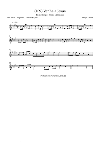 Harpa Cristã  score for Clarinet (Bb)