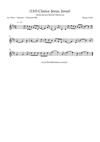 Harpa Cristã  score for Tenor Saxophone Soprano (Bb)