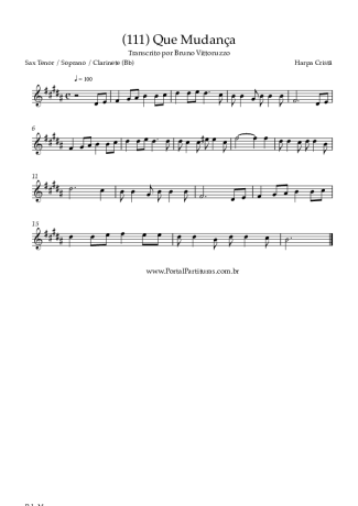 Harpa Cristã  score for Clarinet (Bb)