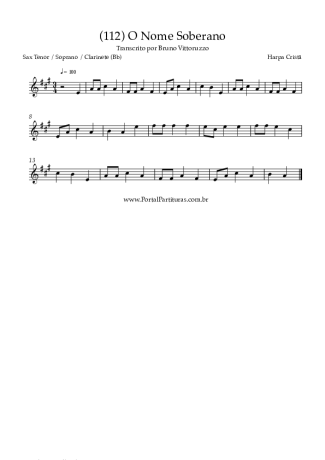 Harpa Cristã  score for Tenor Saxophone Soprano (Bb)