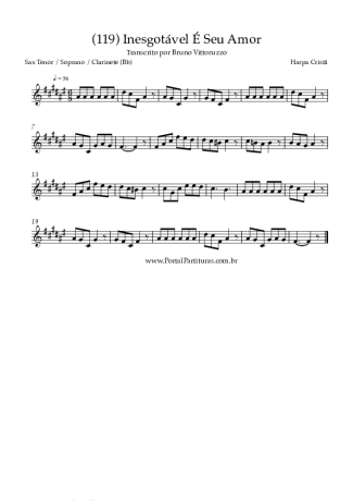 Harpa Cristã  score for Clarinet (Bb)