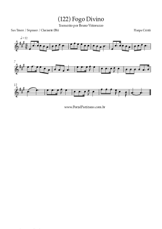 Harpa Cristã  score for Tenor Saxophone Soprano (Bb)