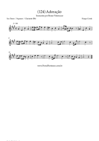 Harpa Cristã  score for Tenor Saxophone Soprano (Bb)