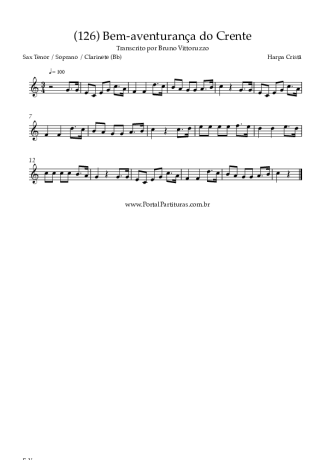 Harpa Cristã  score for Tenor Saxophone Soprano (Bb)