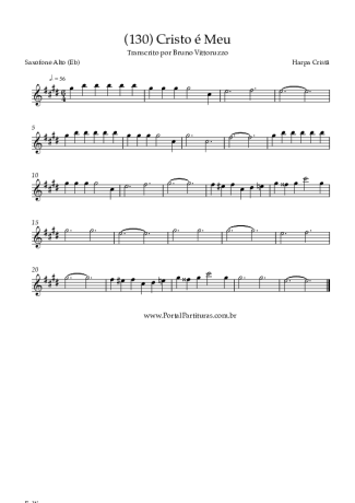 Harpa Cristã  score for Alto Saxophone