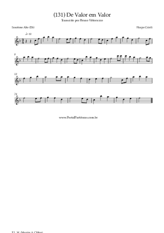 Harpa Cristã  score for Alto Saxophone