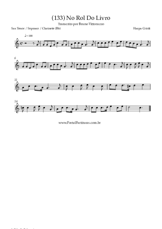 Harpa Cristã  score for Tenor Saxophone Soprano (Bb)