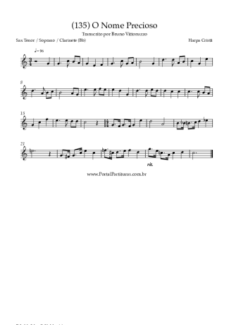 Harpa Cristã  score for Tenor Saxophone Soprano (Bb)