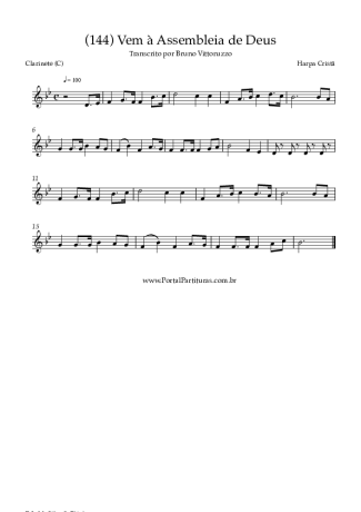 Harpa Cristã  score for Clarinet (C)