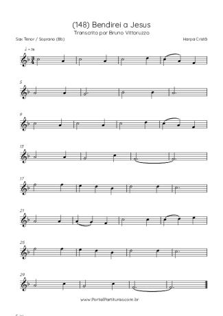 Harpa Cristã  score for Tenor Saxophone Soprano (Bb)