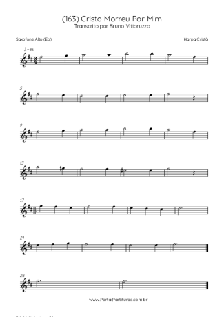 Harpa Cristã  score for Alto Saxophone