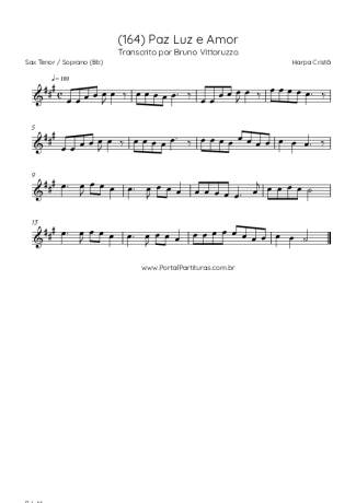 Harpa Cristã  score for Tenor Saxophone Soprano (Bb)