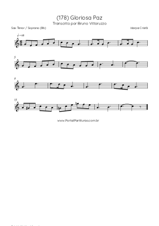 Harpa Cristã  score for Tenor Saxophone Soprano (Bb)