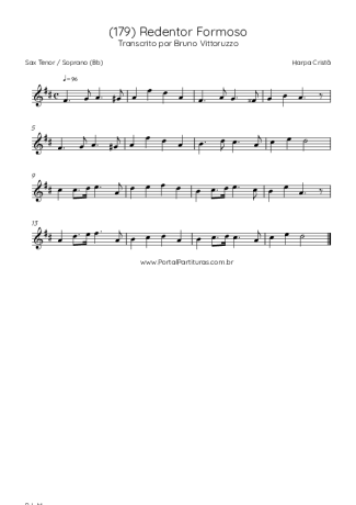 Harpa Cristã  score for Tenor Saxophone Soprano (Bb)