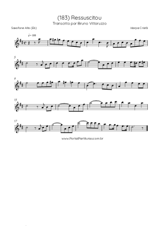 Harpa Cristã  score for Alto Saxophone