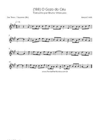 Harpa Cristã  score for Tenor Saxophone Soprano (Bb)