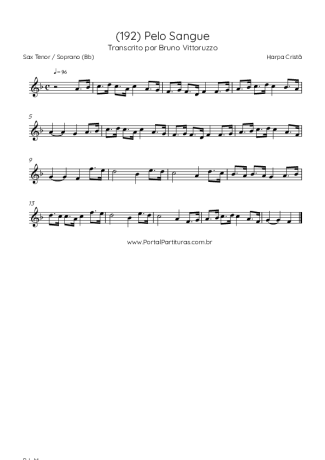 Harpa Cristã  score for Tenor Saxophone Soprano (Bb)