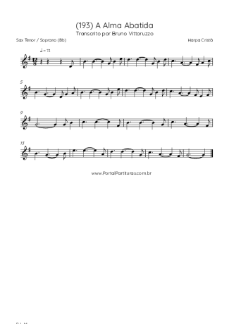 Harpa Cristã  score for Tenor Saxophone Soprano (Bb)