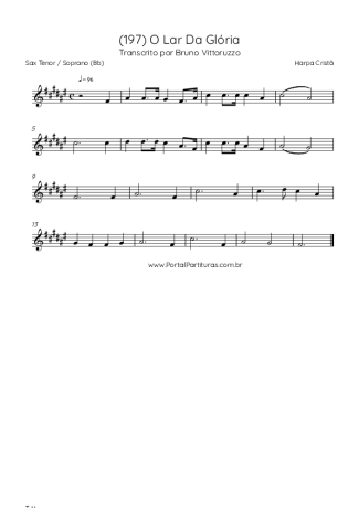 Harpa Cristã  score for Tenor Saxophone Soprano (Bb)