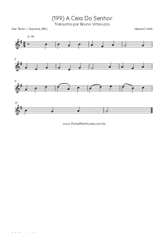 Harpa Cristã  score for Tenor Saxophone Soprano (Bb)