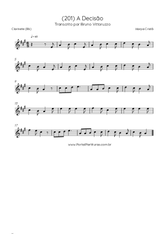 Harpa Cristã  score for Clarinet (Bb)