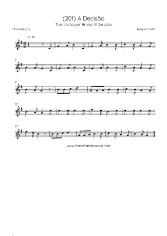 Harpa Cristã  score for Clarinet (C)