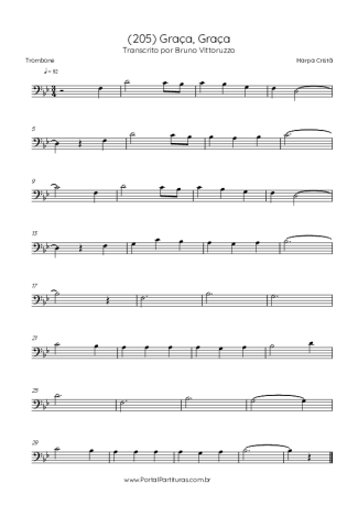 Harpa Cristã (205) Graça Graça score for Trombone