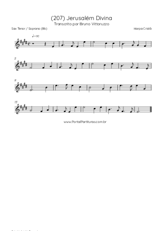 Harpa Cristã  score for Tenor Saxophone Soprano (Bb)