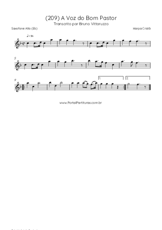 Harpa Cristã  score for Alto Saxophone