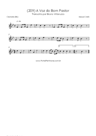 Harpa Cristã  score for Clarinet (Bb)