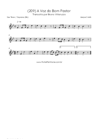 Harpa Cristã  score for Tenor Saxophone Soprano (Bb)