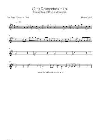 Harpa Cristã  score for Tenor Saxophone Soprano (Bb)