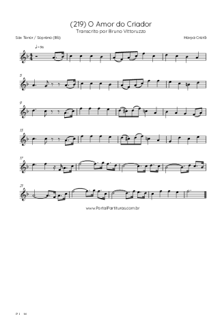 Harpa Cristã  score for Tenor Saxophone Soprano (Bb)