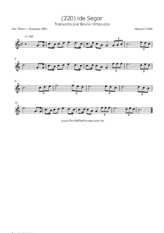 Harpa Cristã  score for Tenor Saxophone Soprano (Bb)