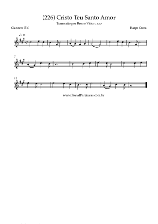 Harpa Cristã  score for Clarinet (Bb)