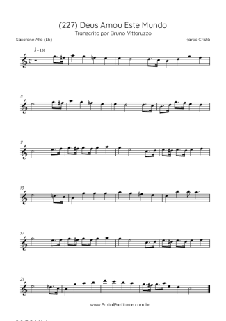 Harpa Cristã  score for Alto Saxophone