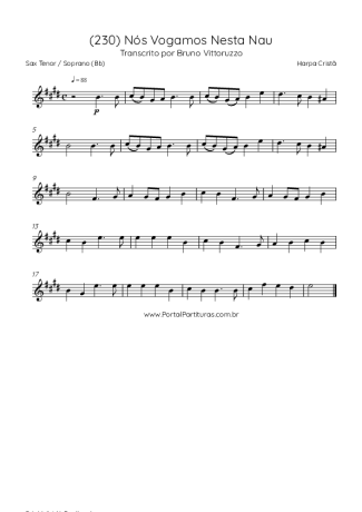 Harpa Cristã  score for Tenor Saxophone Soprano (Bb)