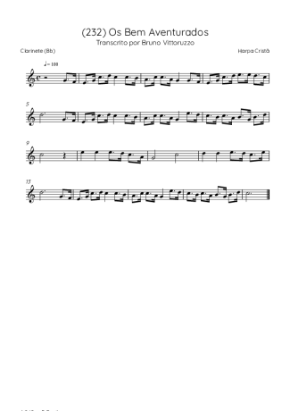 Harpa Cristã  score for Clarinet (Bb)