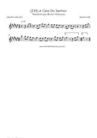 Harpa Cristã  score for Alto Saxophone