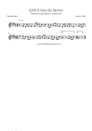 Harpa Cristã  score for Clarinet (Bb)